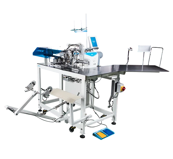 Jack 5878 Pocket Hemming Machine with Touch Panel Collar Sewing Machine Automatic Thread Trimmer