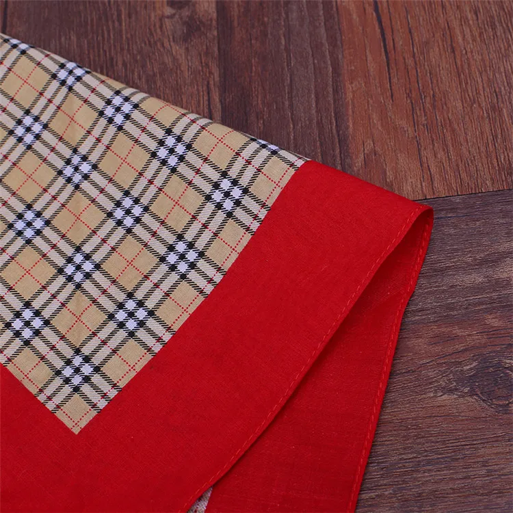 
Hot sale 100% cotton grid handkerchief pocket square colorful handkerchief 