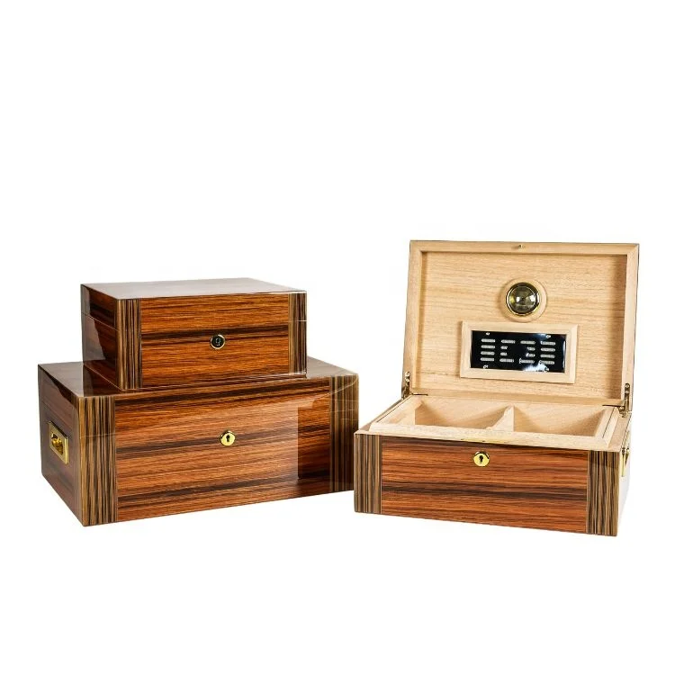 New Design high gloss piano lacquer cigar boxes luxury handmade custom wooden cigar humidor