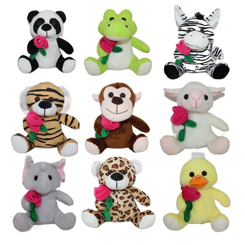 High Quality Baby Cute Rose Tiger Plush Toys Stuffed Animals Plush Tiger For Valentines New Year Gift
