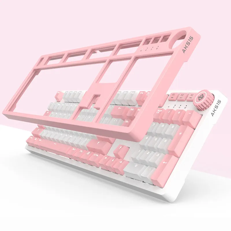 AJAZZ AK515 104 Keys Wired Mechanical Gaming Keyboard  PBT Backlight Keycap Red Switch Multimedia keyboard