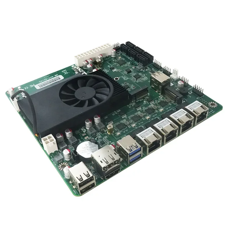 NAS Motherboard Celeron N5105 Mini ITX Industrial 17x17CM Intel i226-V 2.5Gbps 4*LAN 2*M.2 NVMe 6*SATA3.0 Soft Routing Mainboard