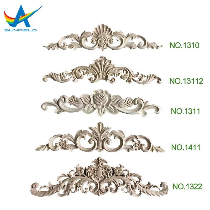 Hot New Products wood carving wood moulding wood carving appliques