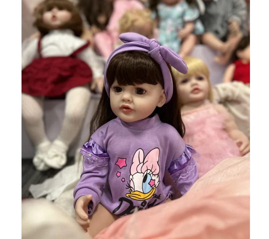 littlers love 55cm silicone reborn baby doll Toys Soft Vinyl Bebe Reborn Toddler Baby Doll Newborn Baby Kids Gift