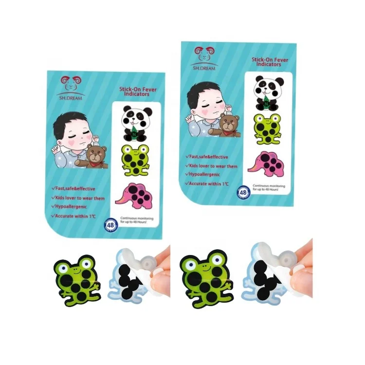 LCD PET Material Forehead Thermometer Strip Fever Body Sticker for Baby for Household Temperature Test
