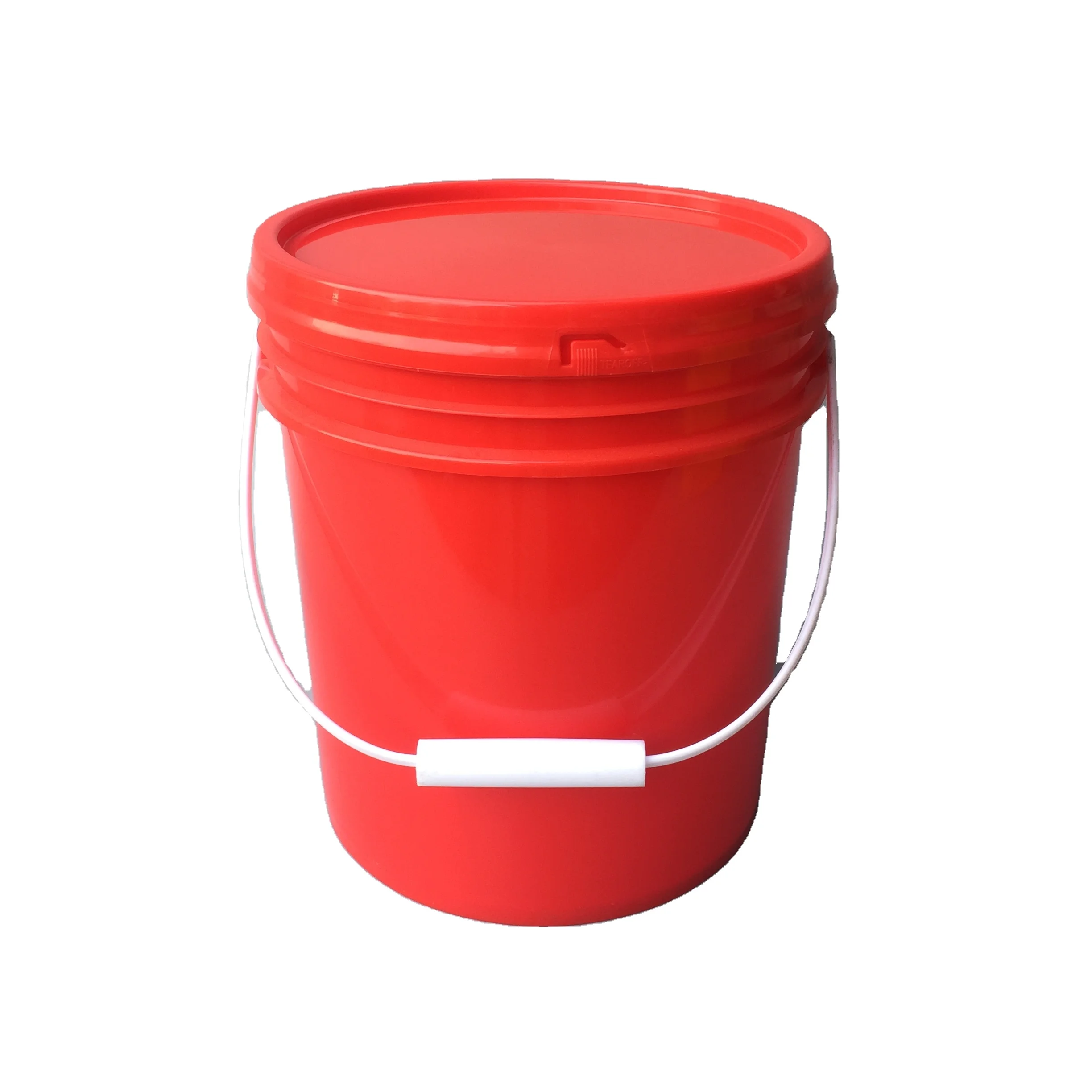 factory price 15L PP food grade round Lubricating oil drum plastic bucket with lid