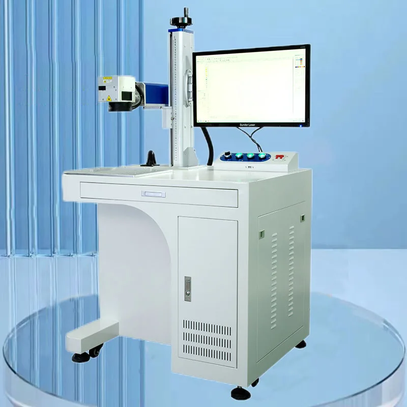 Hot Sale Long Service Life 30w 50w Desktop Type Laser Marking Machine For Metal And Non-Metal