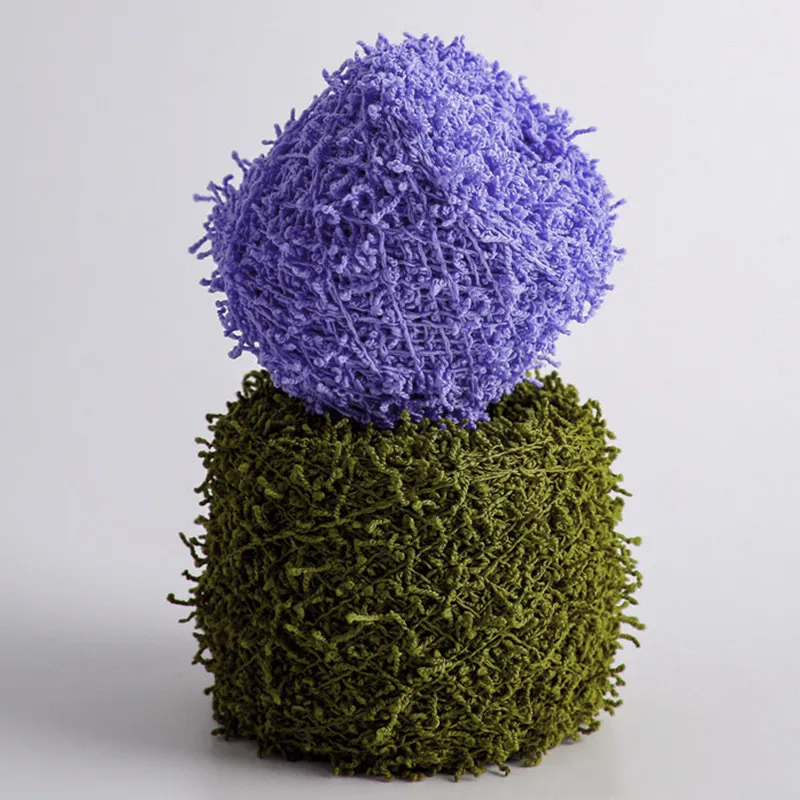 wholesale curl yarn 5.8s segment dyed curl thread braided yarn pure polyester special fancy yarn