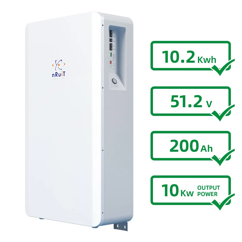 
nRuiT Powerpoeter 5kwh 9kwh 10kwh 12kwh / 24kwh Li Ion Battery Packforsolar cells 