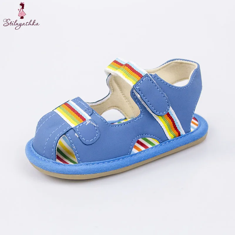 Summer wholesale blue color baby designer sandals kids shoes for boys
