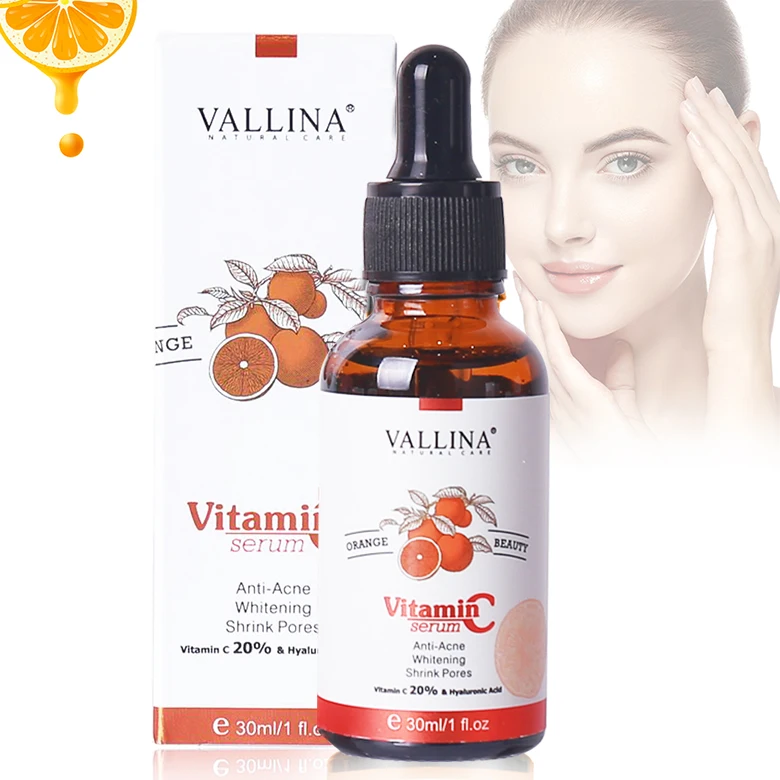 Private Label Hyaluronic Acid & Vitamin C Organic Anti Aging Brightening VC Face Serum