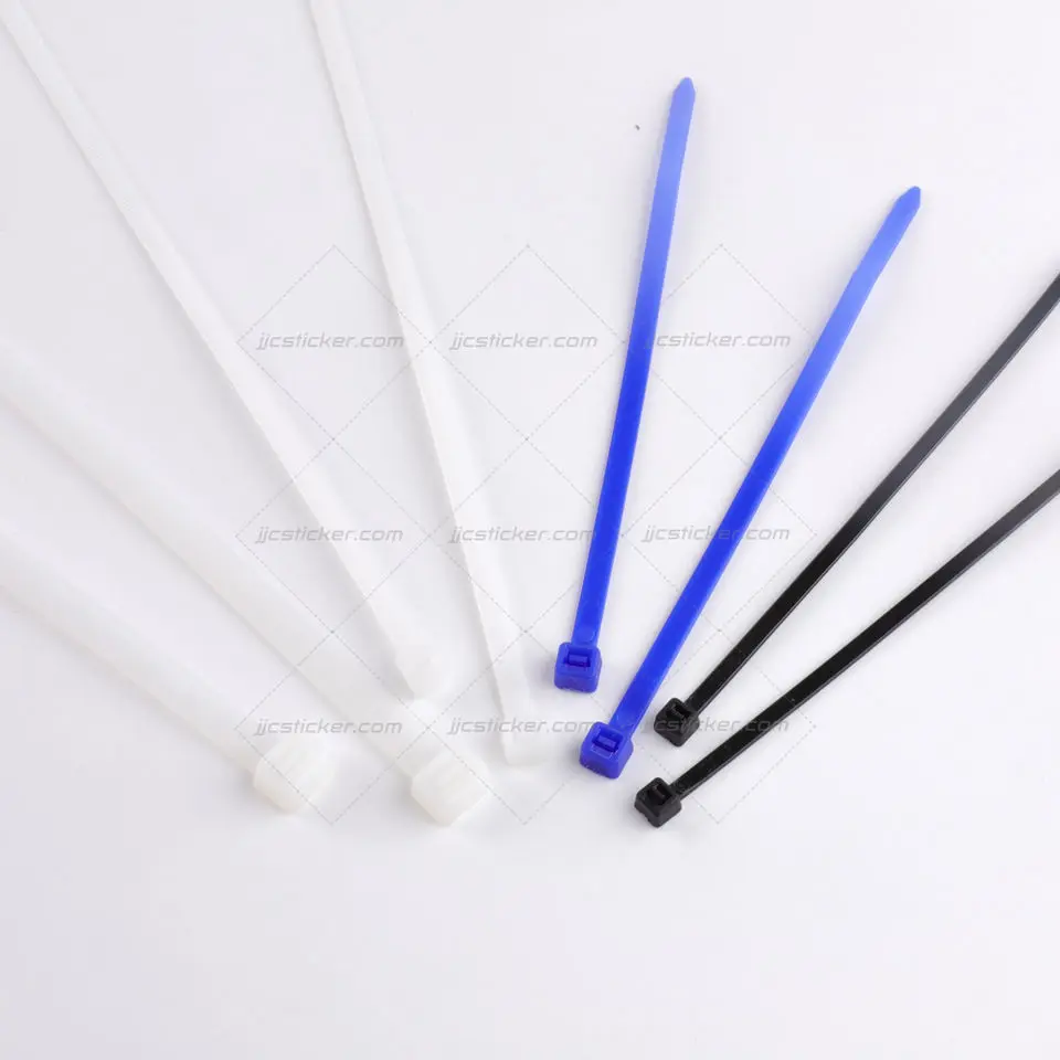 High Quality Nylon 66 Custom Tag Self-locking Nylon Cable Tie,Reusable Automatic Zip Plastic Cable Tie,Mount White Cable Ties