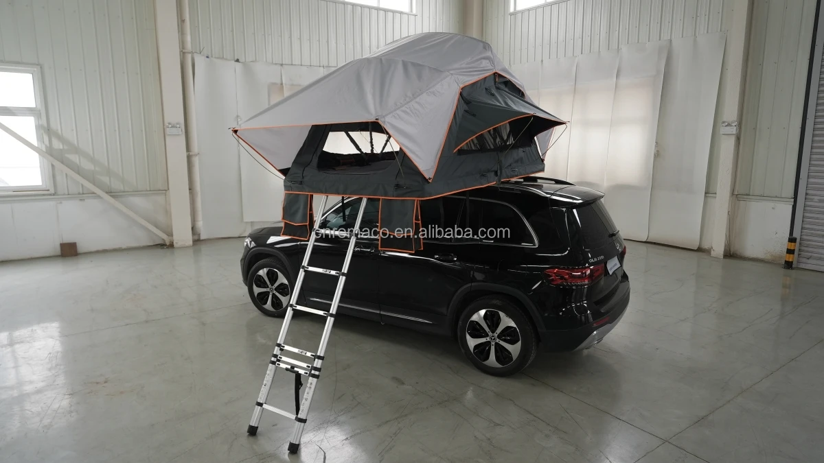 2024 Lightweight Insulated Lite High Quality Rooftop Car Tent 140 Small SUV Soft Shell for 2-3 Persons Outdoor Camping
