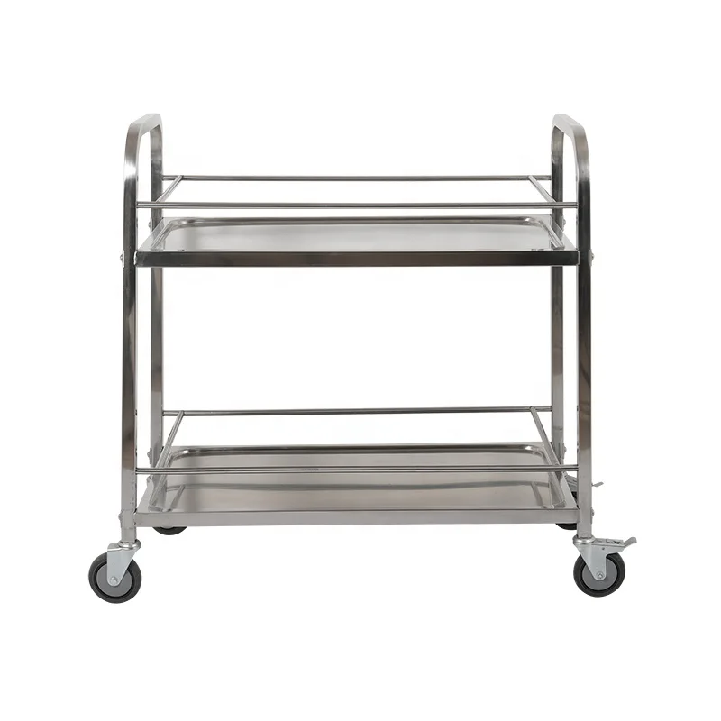 Stainless steel food trolley cart with wheels