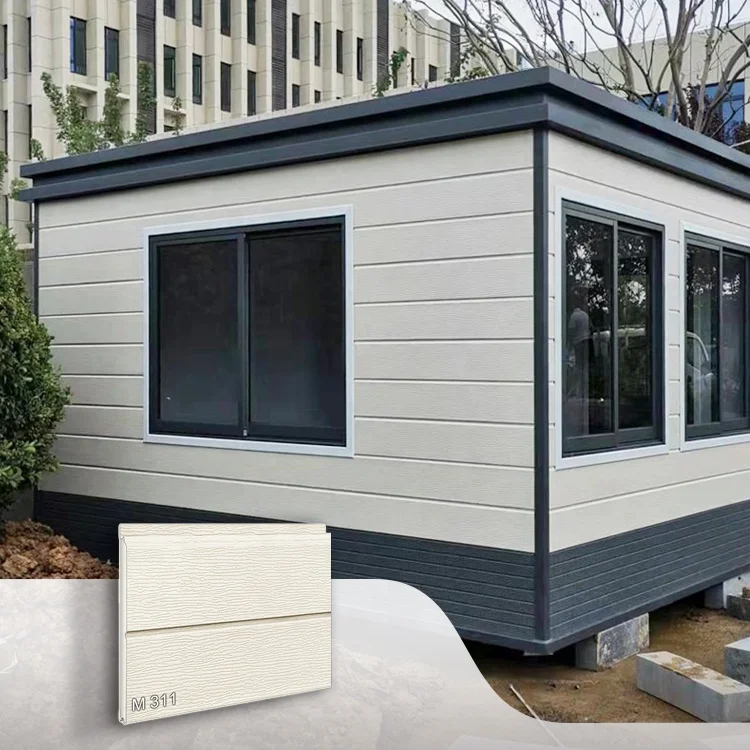 Fireproof thermal insulation polyurethane rock wool sandwich panel metal siding panels for exterior wall