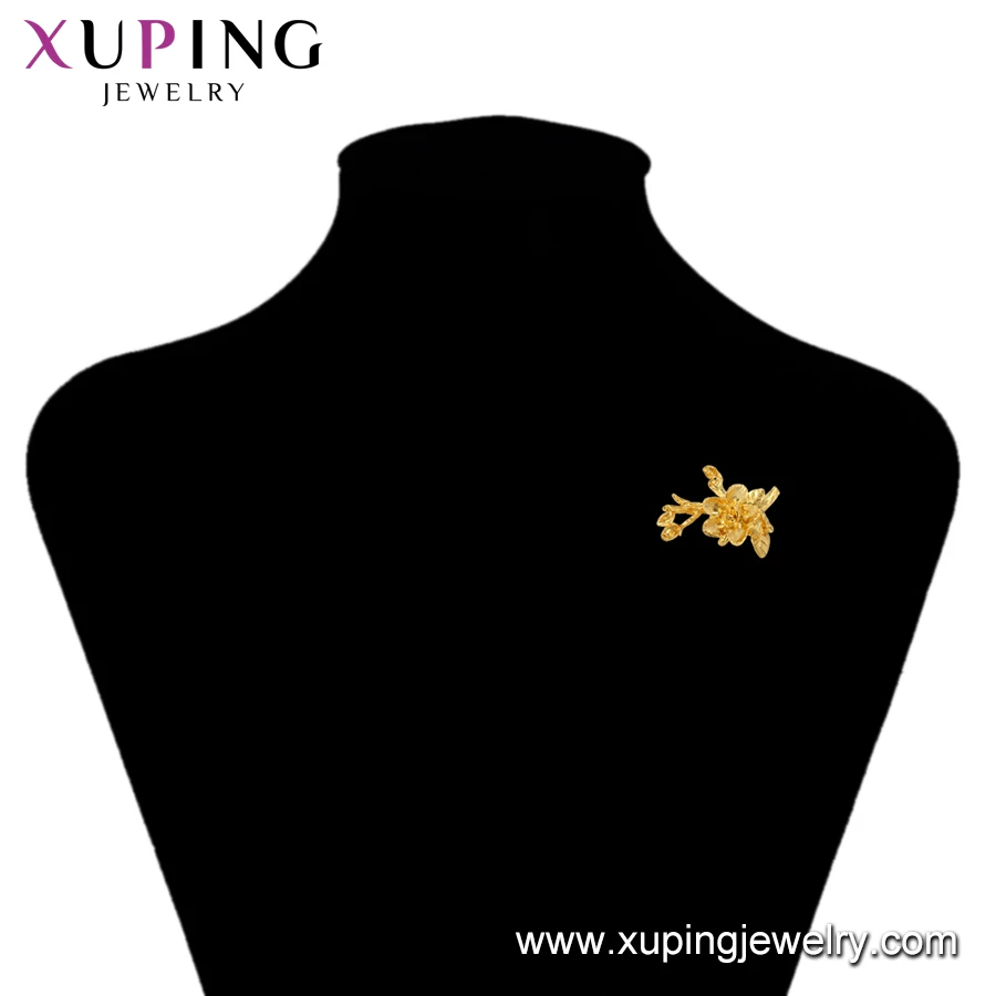 A00538424 xuping шерстяные пальто для темпераментных high-end с бутоньеркой платье крупным цветочным принтом женские покрытыем цвета чистого 24 каратного золота шаль Пряжка