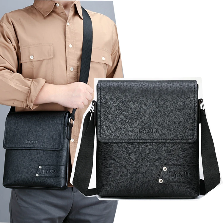 Men Luxury Designer High quality side bag Trending PU Leather crossbody Messenger bag for men