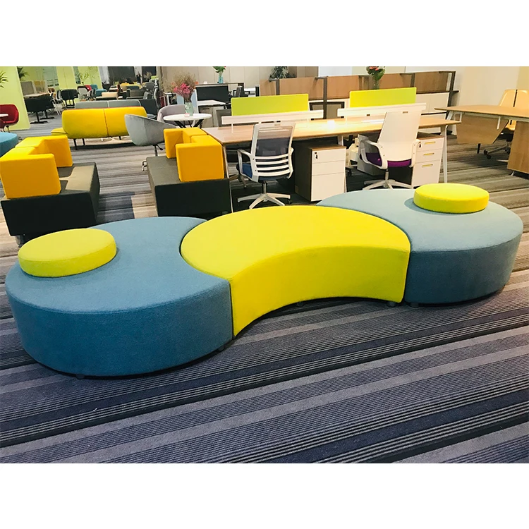 hospital school furniture kindergarten reception waiting area lobby office modern sectional sofa