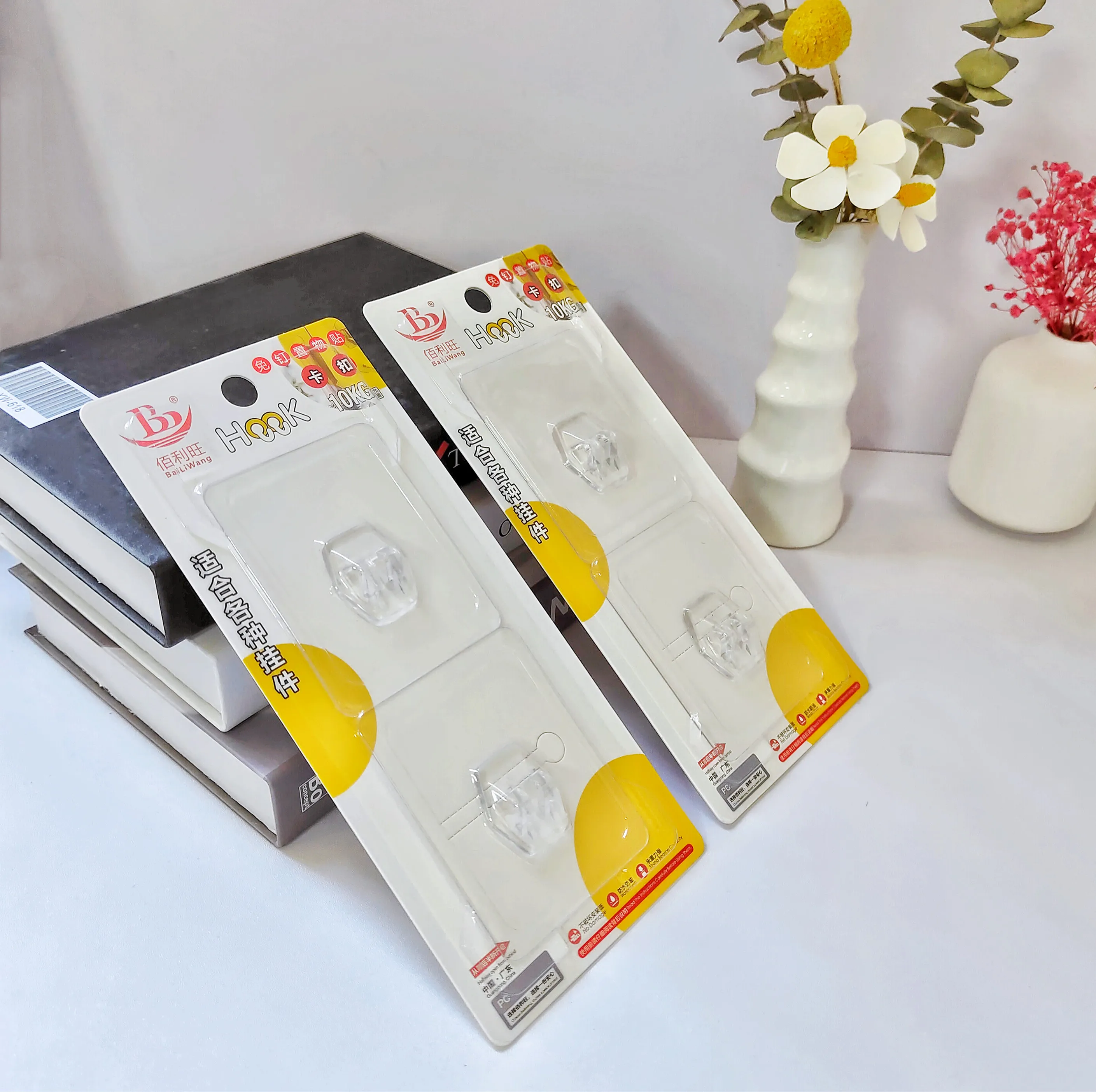 Custom Self-Adhesive Extra Strong Brown Hooks for Jewelry Pot Storage Wall Mount Sticky Traps for Bathroom and Living Room