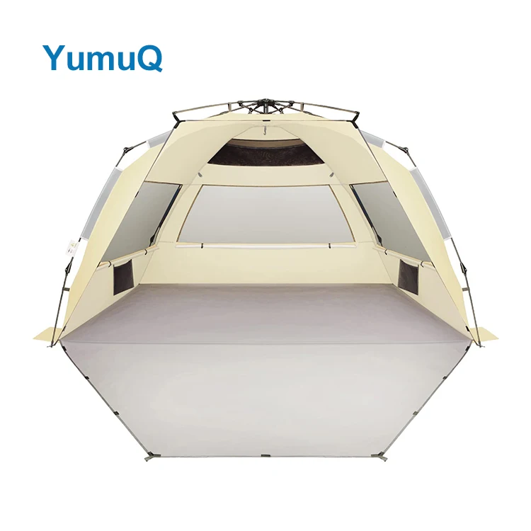YumuQ 2-3-4 человека 210 т полиэстер Pu 3000 мм водонепроницаемый открытый кемпинг алюминиевый полюс всплывающая Пляжная палатка