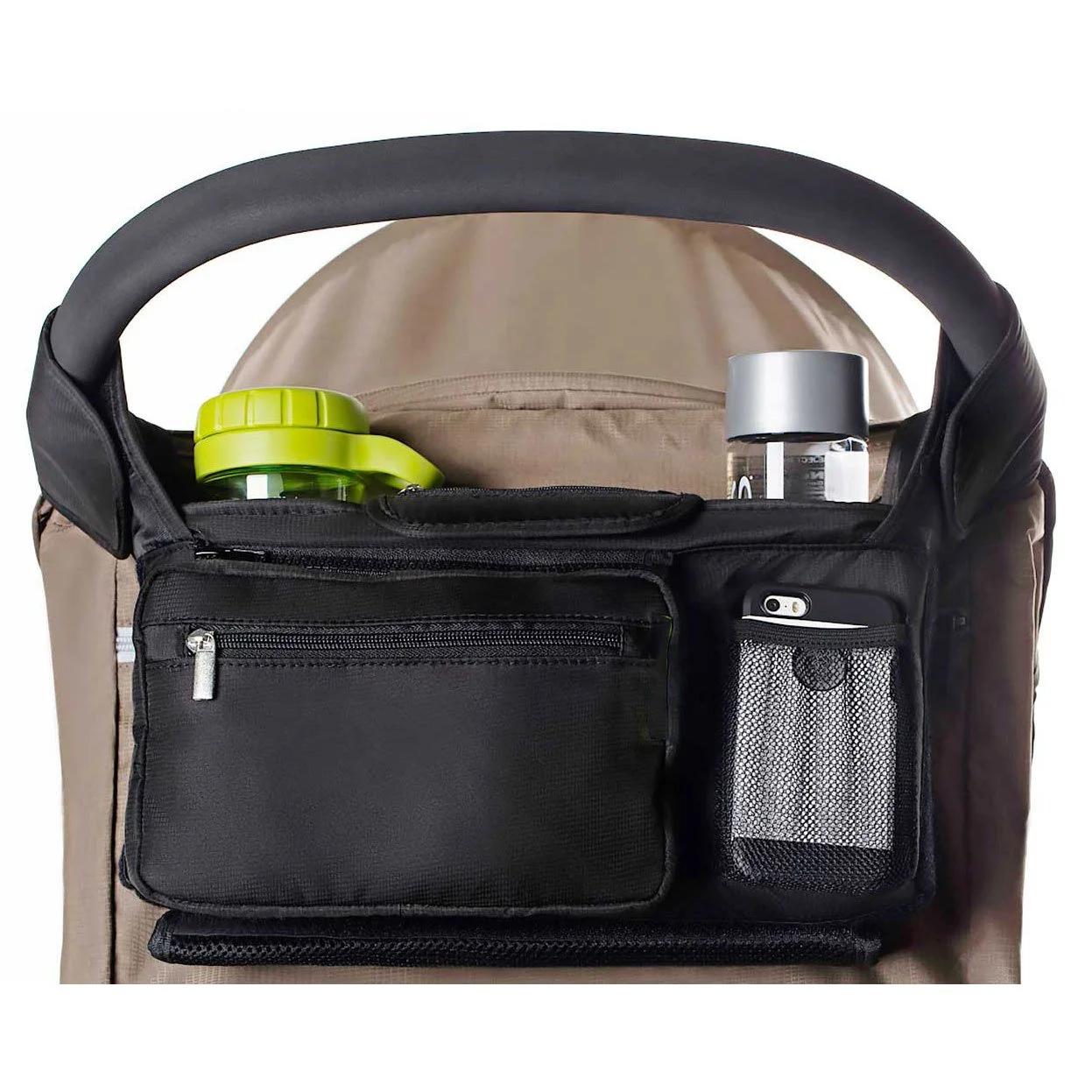 Universal Diaper Bag Baby Stroller Organizer Bag With Insulated Cup Holders
