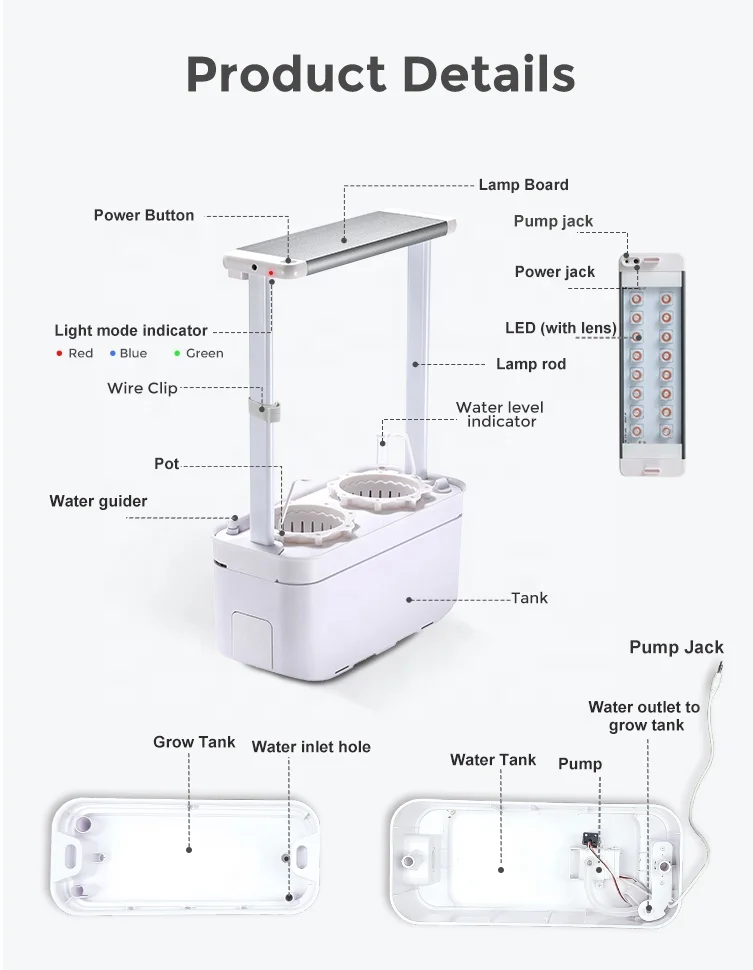 Full Spectrum Intelligent Grow Light grow systems hydroponic growing equipments hydroponics grow kit system
