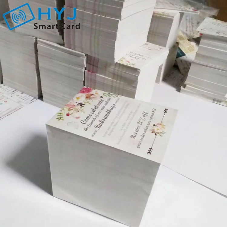 Customized coated paper insert cards thank you / reviews cards printing