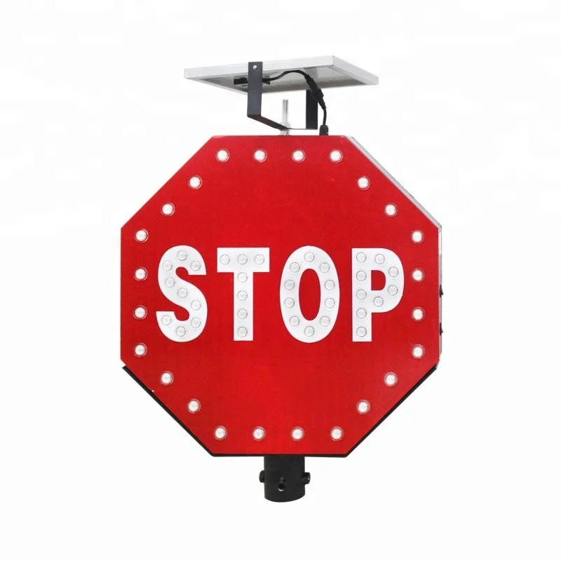 
solar led Road warning School bus warning STOP Sign arm signal 