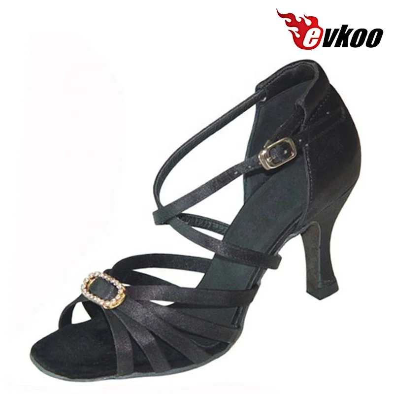Classic Low Heel Women Ballroom Customize Satin Material Soft High Quality Sexy Ladies Shoes Women Latin Dance Shoes
