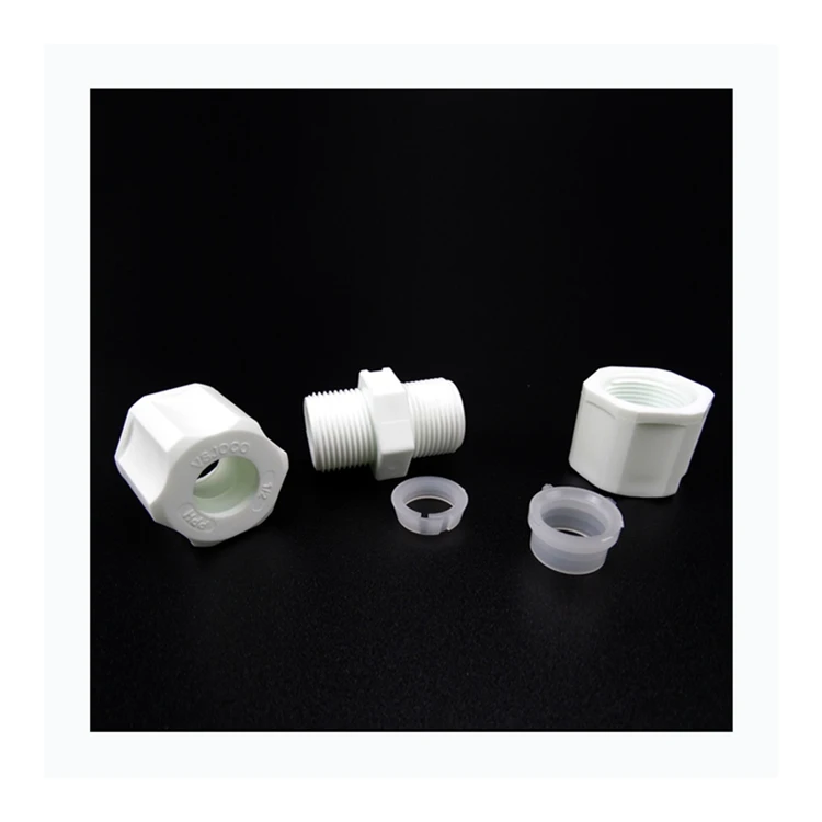 PP union connectors   Plastic Joint Bushing sealed pipe extension joint