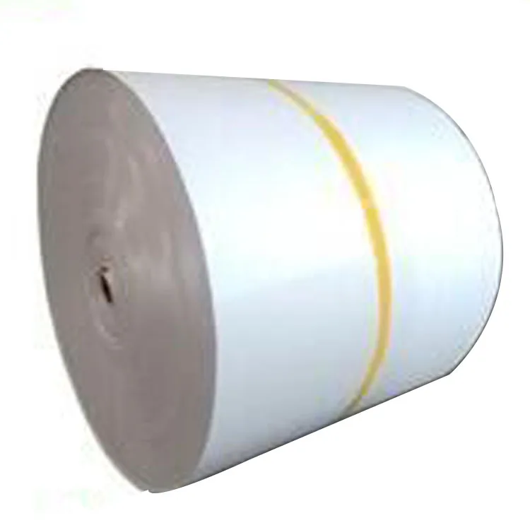 
customized printed 100% wood pulping jumbo greaseproof 2 pe coating white brown craft paper cup roll 36 inch coated guangxi 