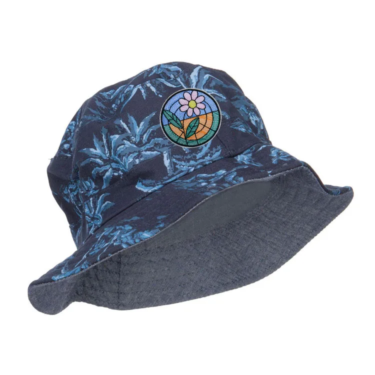 Wholesale Oem Factory Custom Your Logo Pattern All Over Print Fisherman Sun Shade Beach Cap Bucket Hat