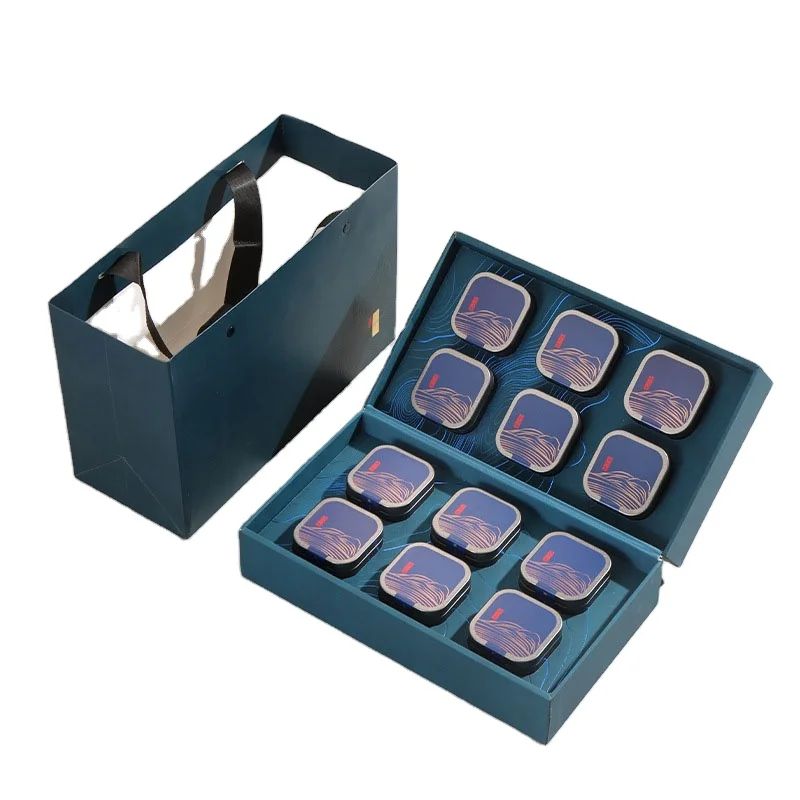 High End Soy Ink Tea Gift Paper Box Custom Canned Food Seasonings Condiments Salad Empty Goji Berry Package with logo