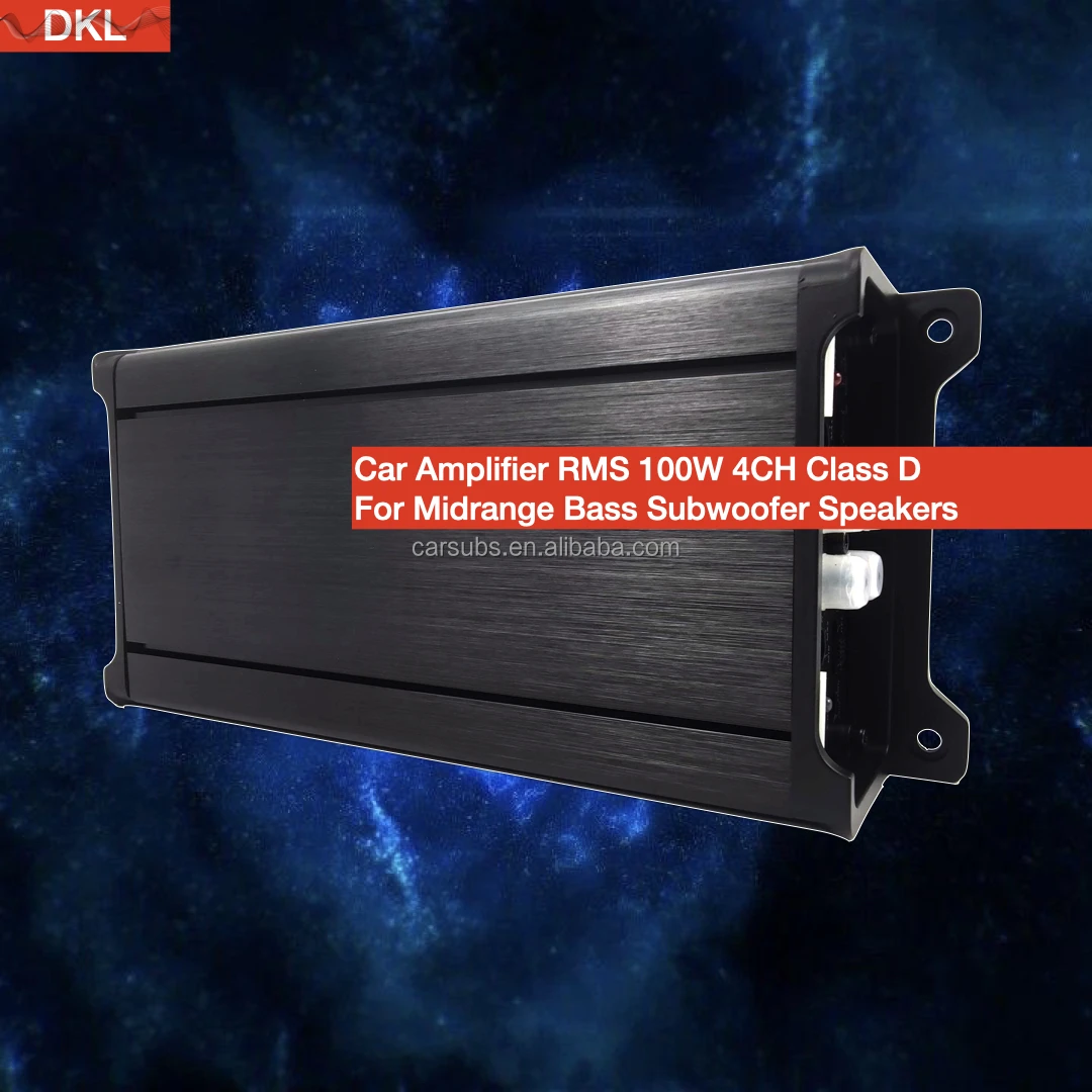 Car Audio Digital Amp 4 CH RMS 100W High Level RCA amplifier Full range Peak 4000W Class D Car Amplifier Monoblock
