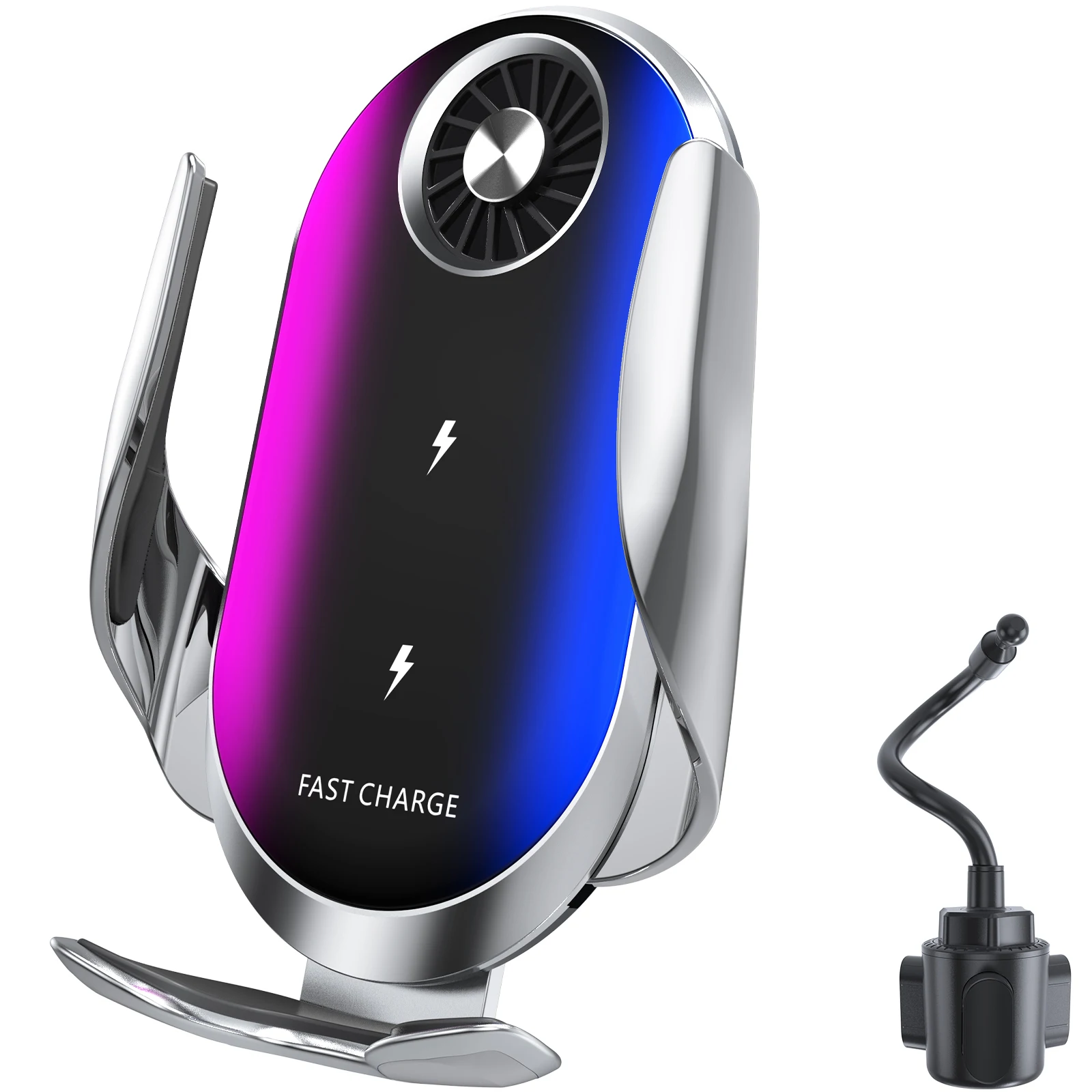 UL KC Private Mold C40 Cooling Fan Wireless Car Charging Cup Phone Holder For Samsung Z Flip 3 4 iPhone 14Pro Wireless Charger