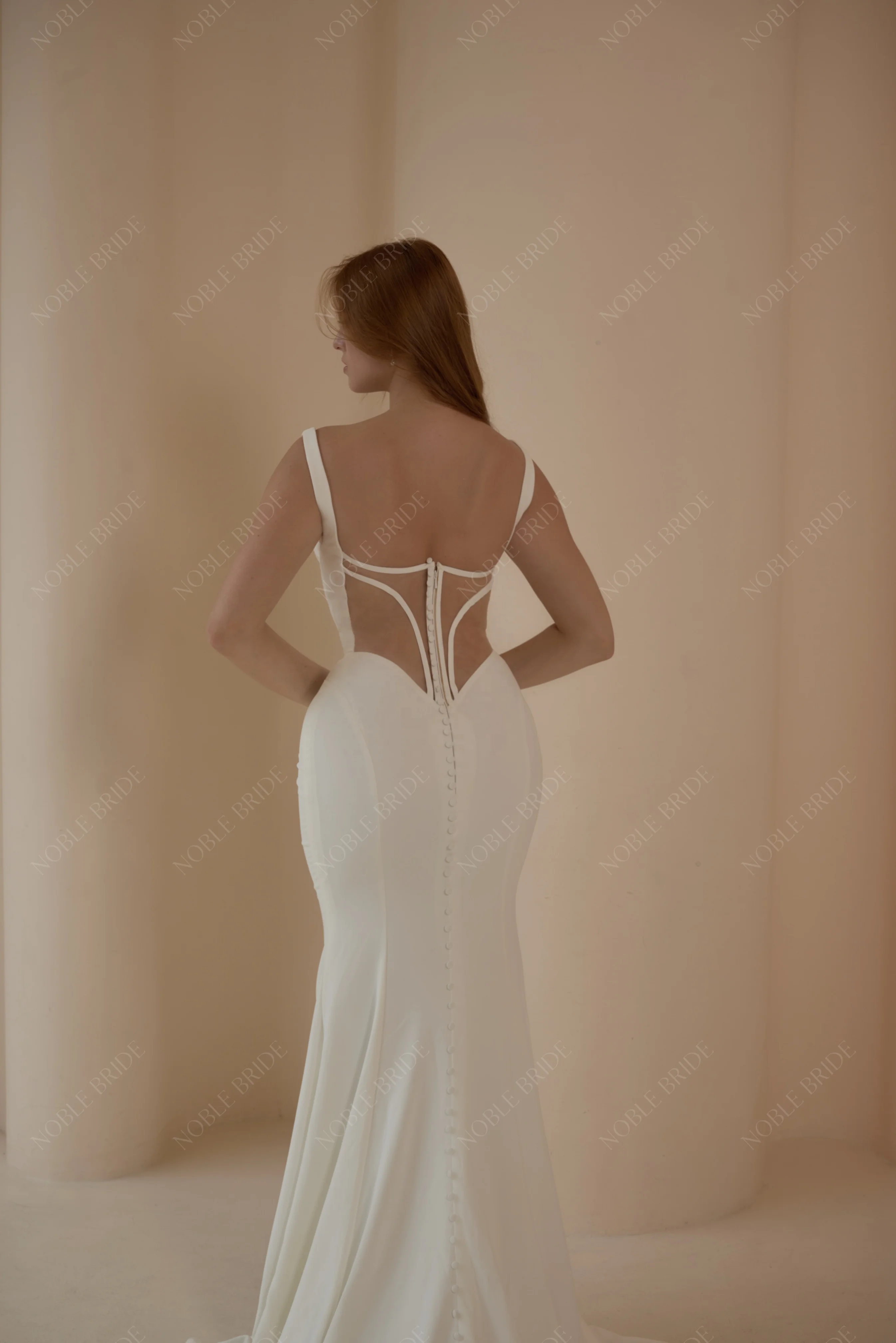 New Design High Quality Crepe Sleeveless Wedding Dresses Elegant Wedding Dresses For Bride 2024