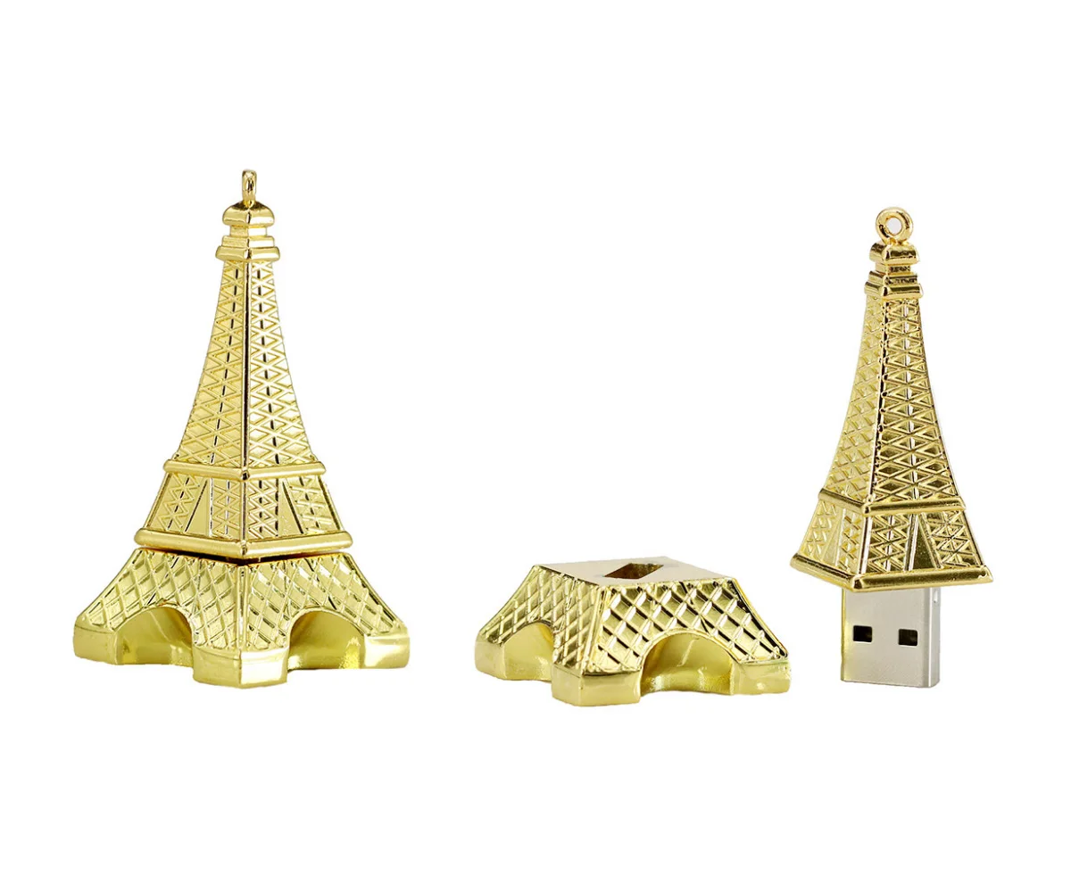 Французские романтические USB-флэшки в подарок металлические с изображением Эйфелевой башни 8 ГБ USB-карта 3