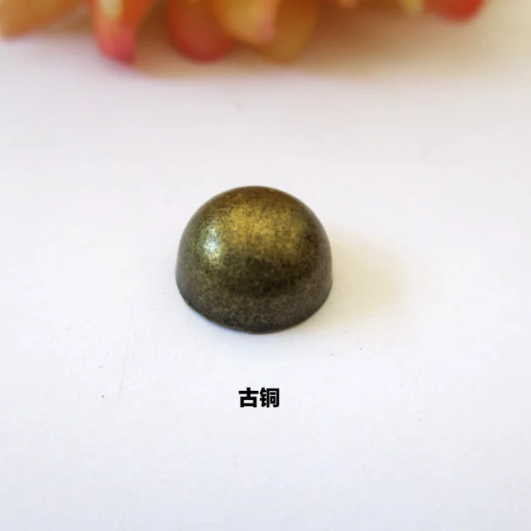 Mushroom shape semicircle custom size brass rivets screw for bag belt