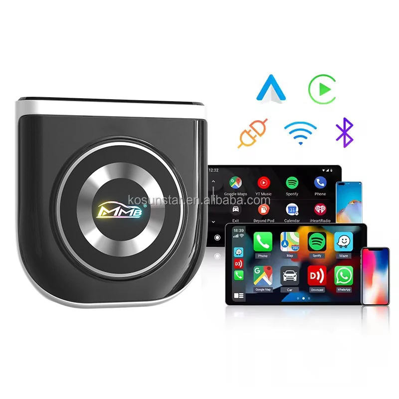 MMB carplay multimedia system wireless video Apple carplay adapter android Auto ai box support Netfix YouTube Universal Car play