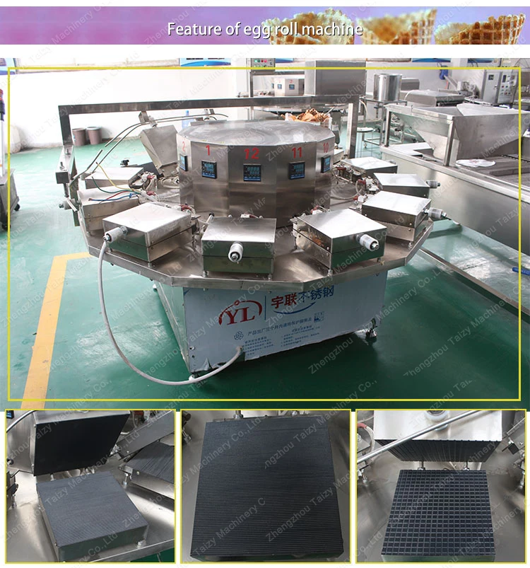 Factory Supply Semi Automatic Injera Pancake Cone Ice Cream Cone Sugar Cone Making Machine Production Line for Sale