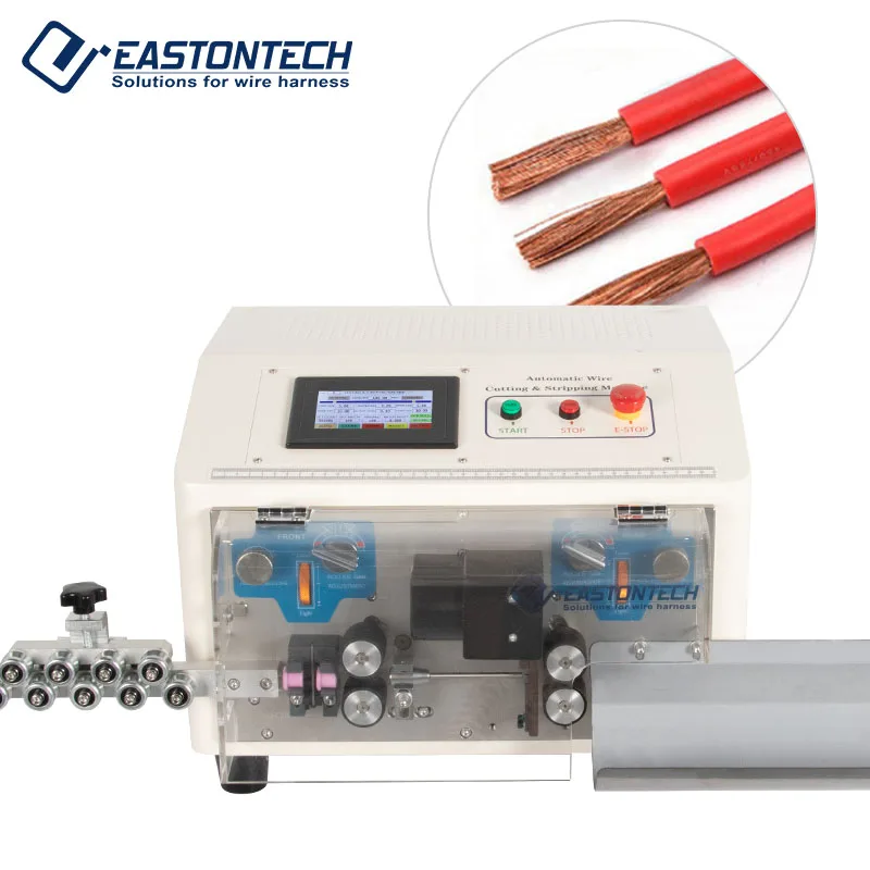 EW-3010 Cable manufacturing automatic stripping machine easy to operate full electrical thin small cable stripping equipment