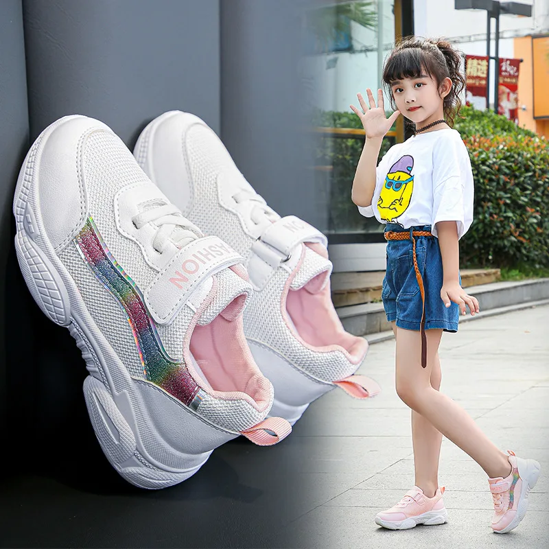 Fashion Children School Sneakers Casual Custom Trendy Wholesale Kids Shoes Lightweight Breathable Sport Running Shoes For Girls