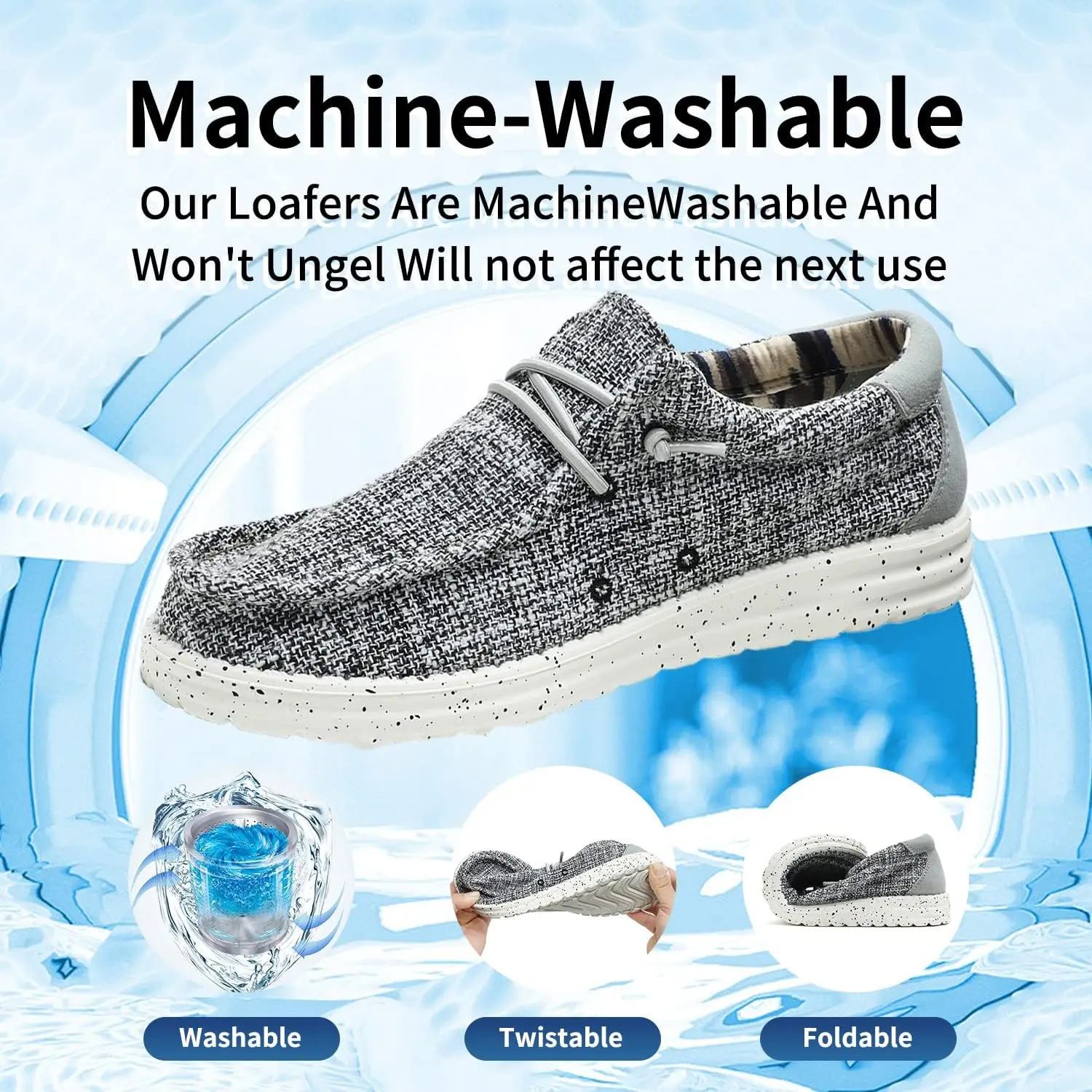 Loafers,Mesh Comfortable High Quality Dude OEM Wholesale Soft EVA Lofer Slip On Custom Canvas Walking Shoes Manufacturer For Men