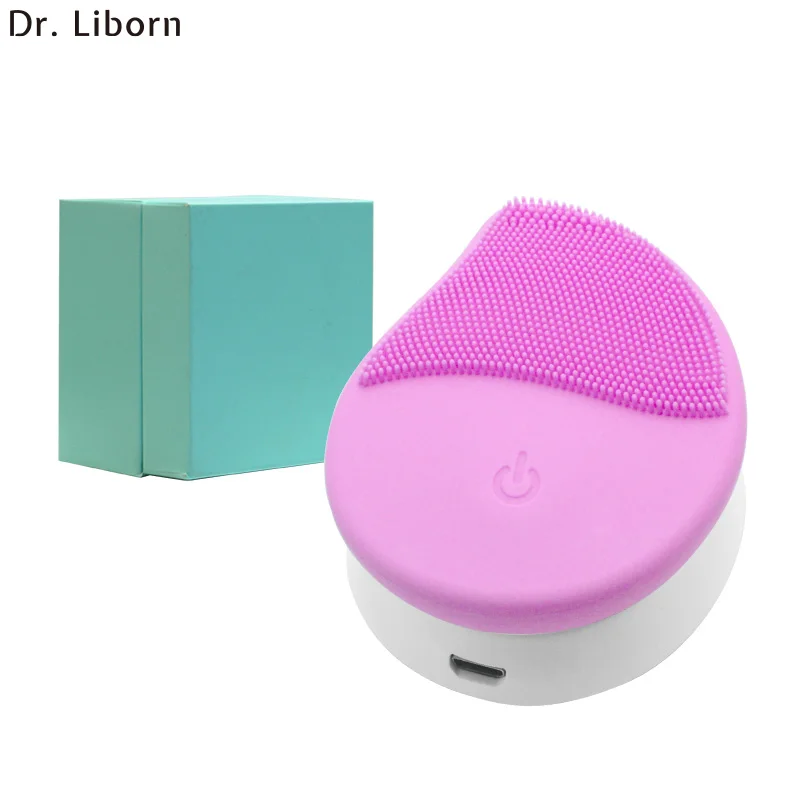  Wholesale 2021 Facial Cleansing Sonic Rechargeable Silicone Face Brush