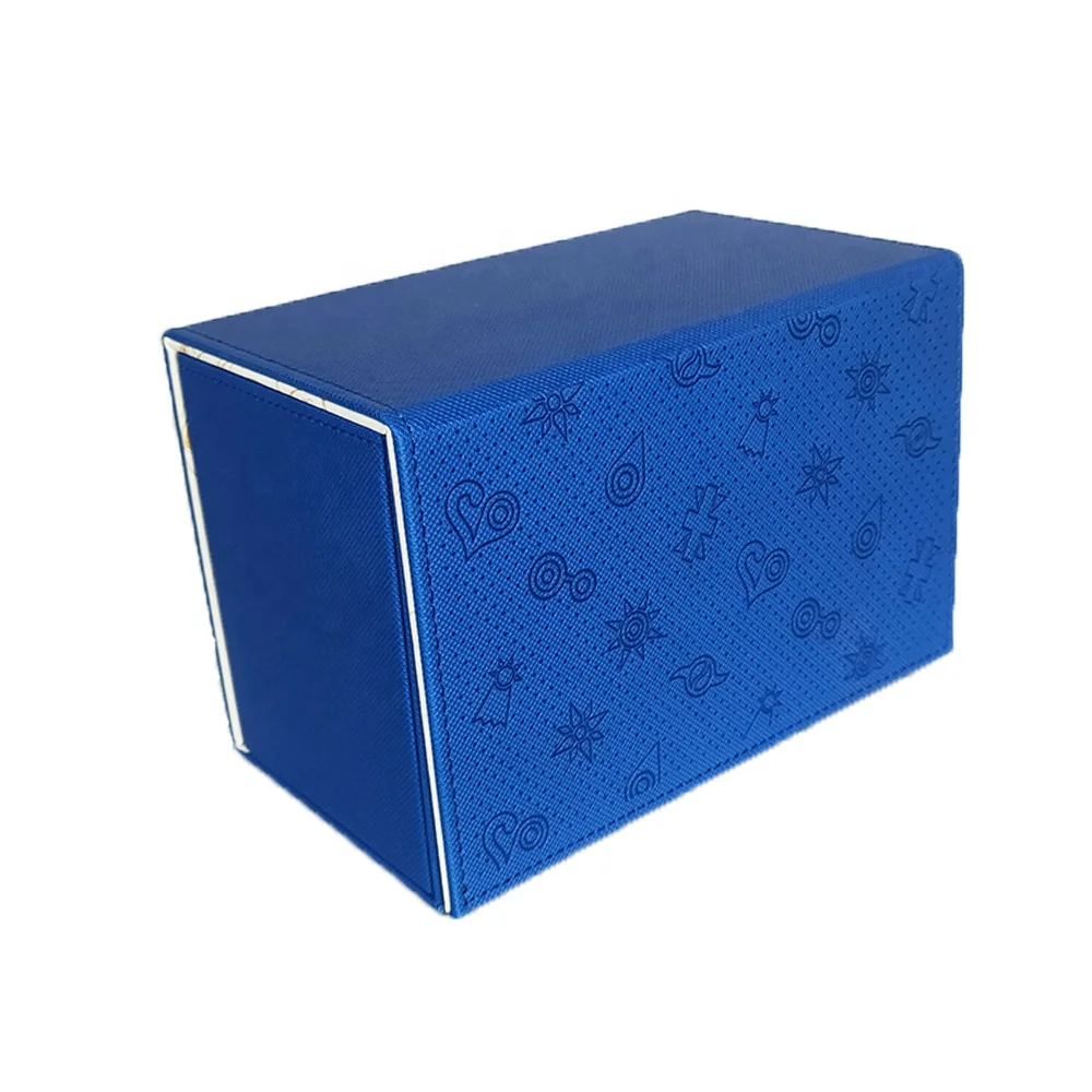 Custom Pattern Design Blue Leather Desk Magnet Switch Cardboard Box for CCG MTG