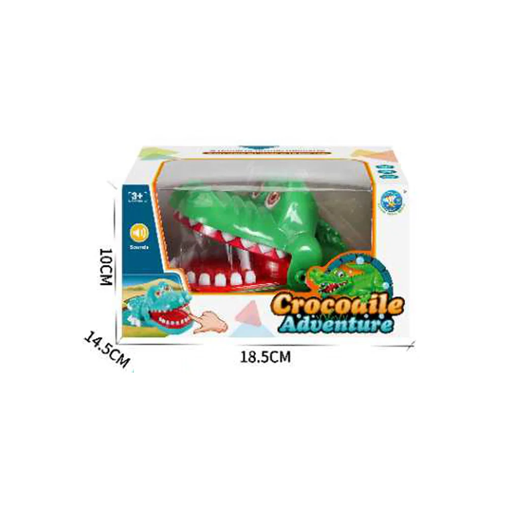New Hot Selling Wholesale Kids Fidget Sensory Toy Funny PVC Party Toy Ishian Crocodile Teeth Toy Dentist Bite Finger Game