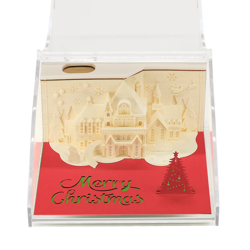 Рождественский подарок Счастливого Рождества культурное творчество 3D Липкие заметки блокнот для записей на заказ (1600341475978)