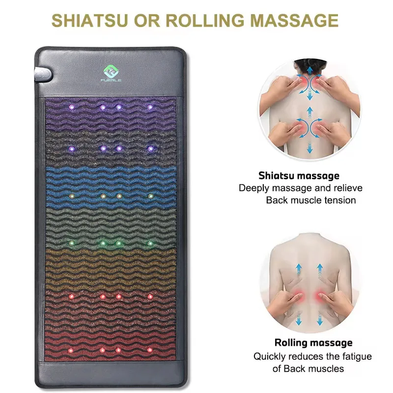 80*190CM PEMF Photon Amethyst Crystal Far Infrared PEMF Heating Mattress Bio Magnetic Photon Healing Chakra Mat