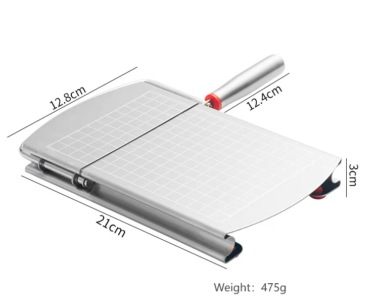 Stainless Steel Cheese Slicer Metal Cheese Cutter Replaceable Wire Cheese Slicer with Board and Measuring Grids