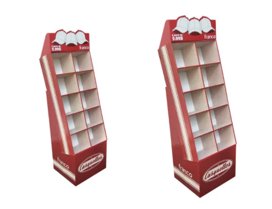 Hat Cardboard Display Custom Design High Quality Promotion Recyclable Cardboard doll umbrella Display